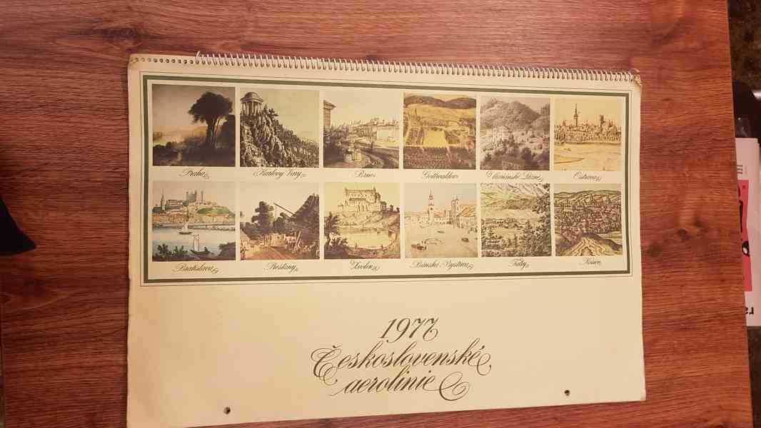 Nástěnný kalendář ČSA pro rok 1977 - foto 1