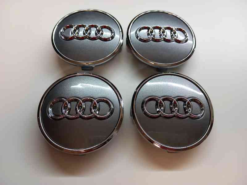 Středové krytky Audi, 61x58mm, Silver - foto 6