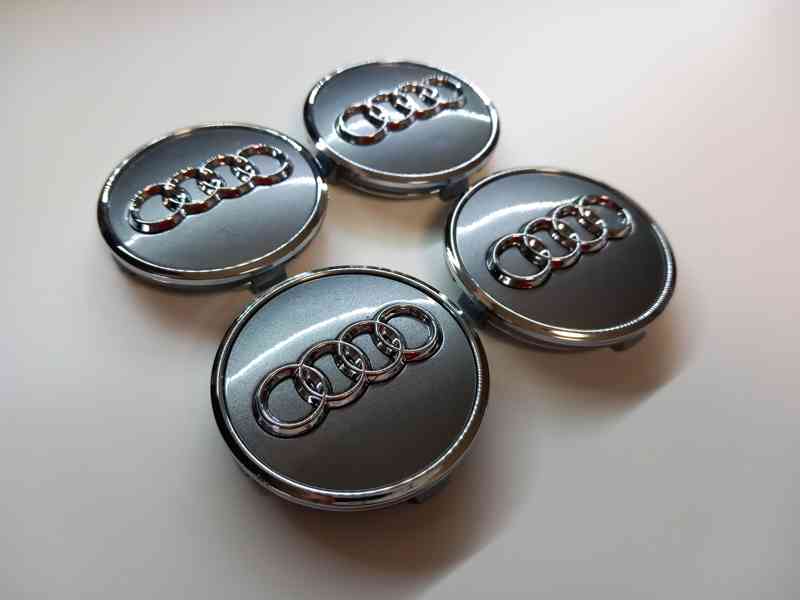Středové krytky Audi, 61x58mm, Silver - foto 8