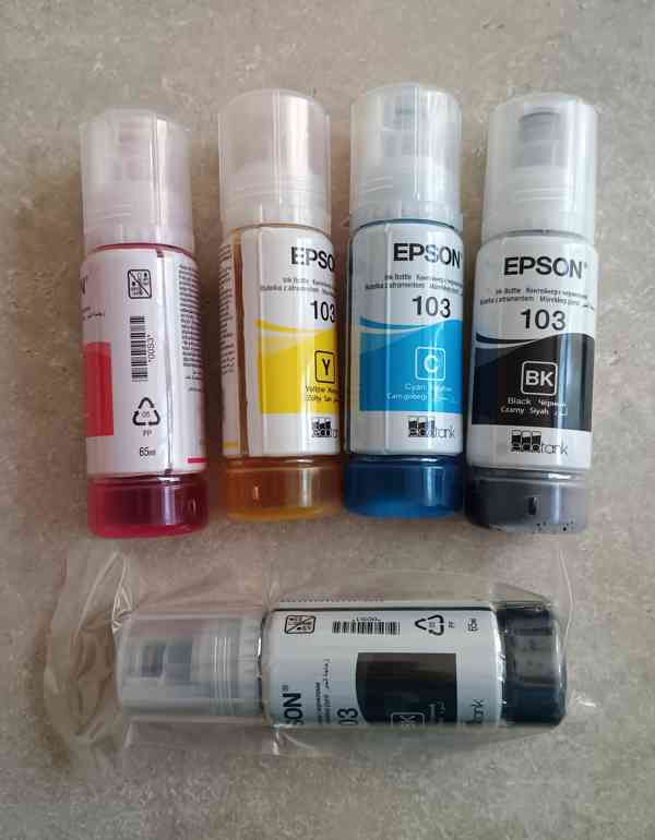 epson černý inkoust do tiskárny +zbytky barevných - foto 2