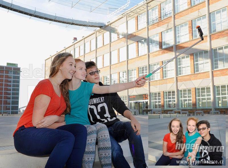Selfie vysouvací tyč až 1m s dálkovým bluetoth ovládáním - foto 7