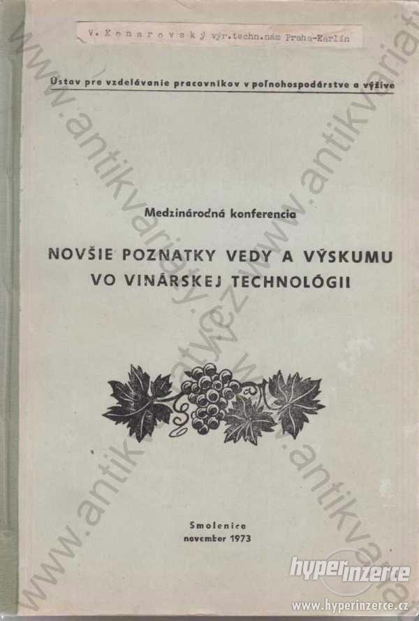 Novšie poznatky vedy a výskumu vo vinárskej...1973 - foto 1