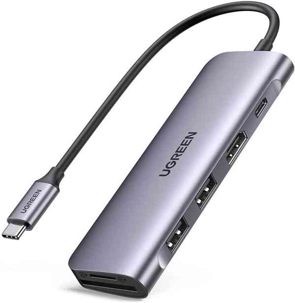 USB-C hub s HDMI,2x Usb 3.0,SD,PowerDelivery,microSD - foto 2