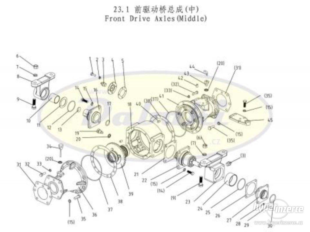 Traktor DongFeng DF 304, DF 404 - Náhradní díly - foto 1