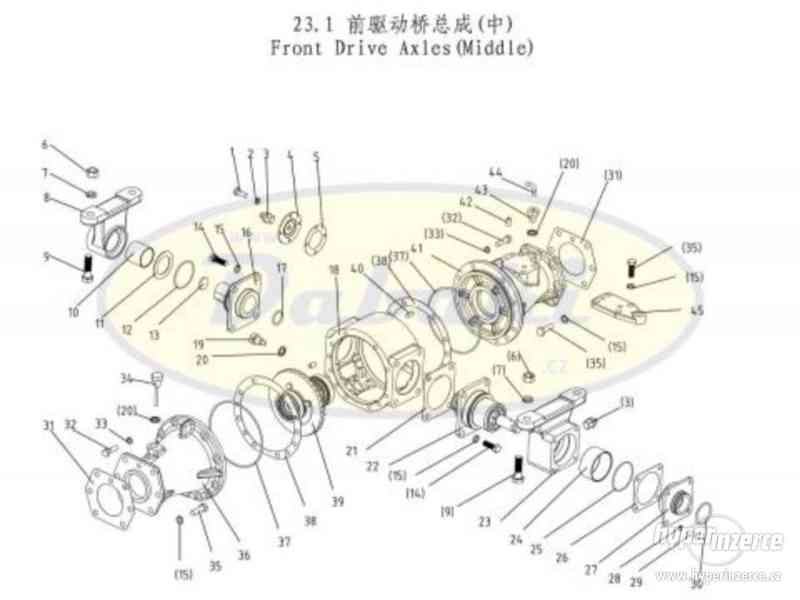 Traktor DongFeng DF 304, DF 404 - Náhradní díly - foto 1