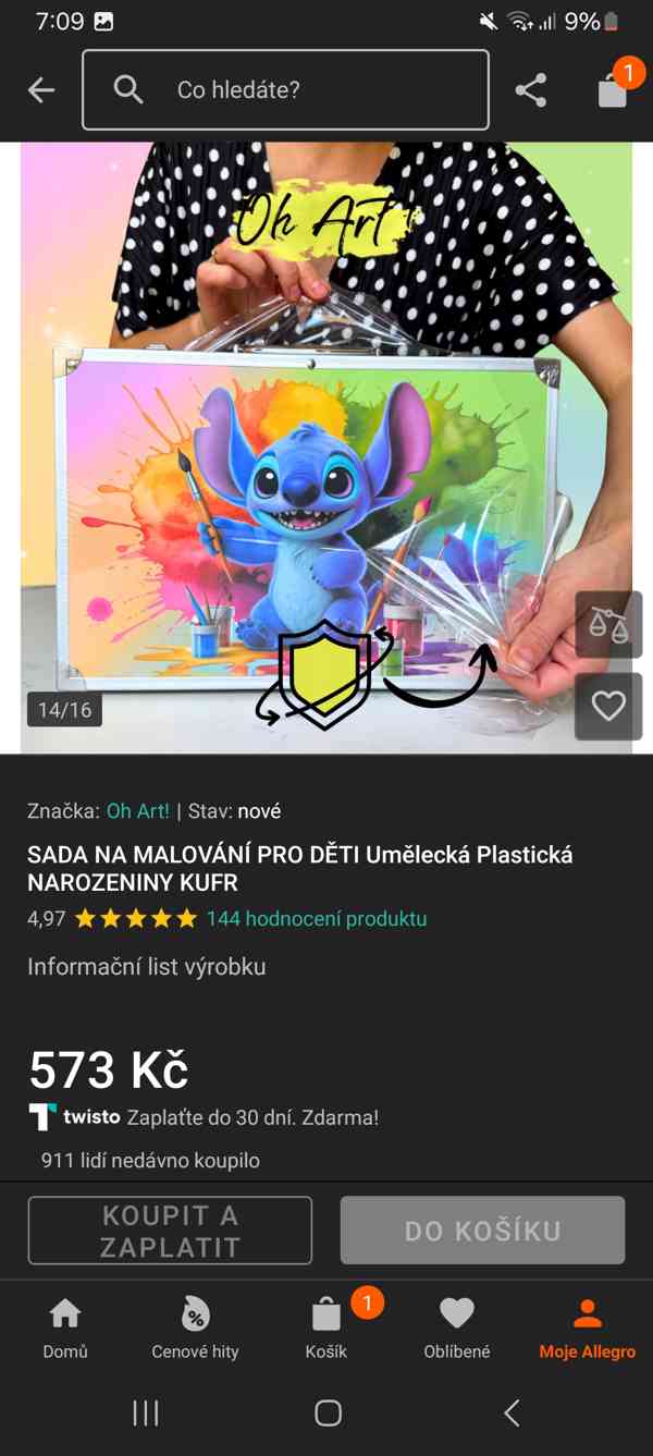 Stitch kufr  - úplně nová, nerozbalená kreativní sada - foto 2
