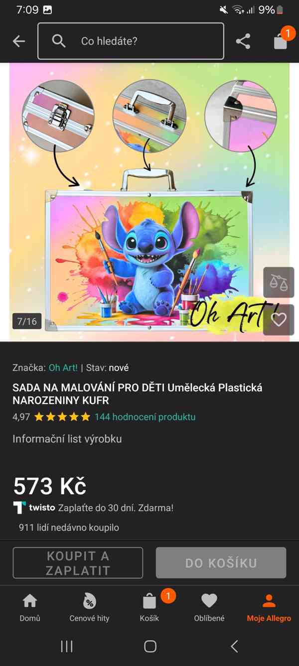 Stitch kufr  - úplně nová, nerozbalená kreativní sada - foto 3