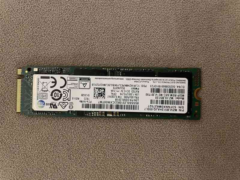 Prodám 512 GB M.2 NVMe SSD disk SAMSUNG - foto 2