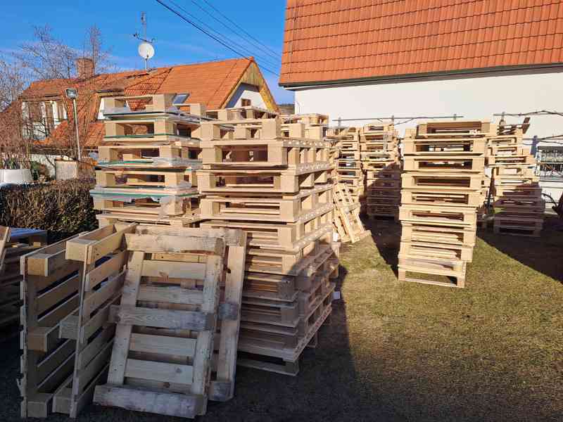 Dřevěné palety 13 roz.modifikací nové,čisté - foto 5