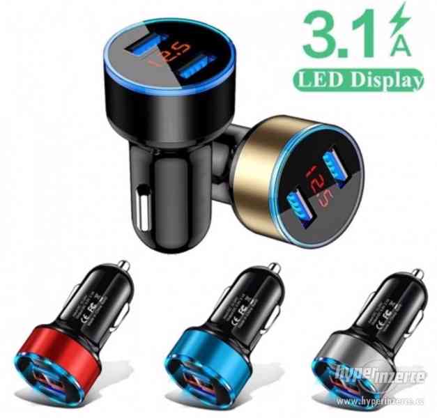 CL redukce USB nabíječka s voltmetrem do auta nové