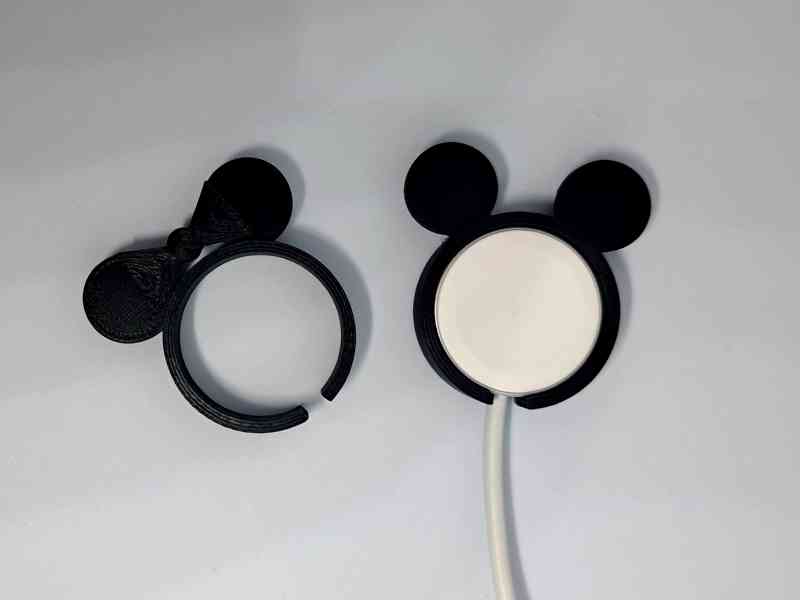 Krytka na nabíječku hodinek Apple Watch Mickey a Minnie