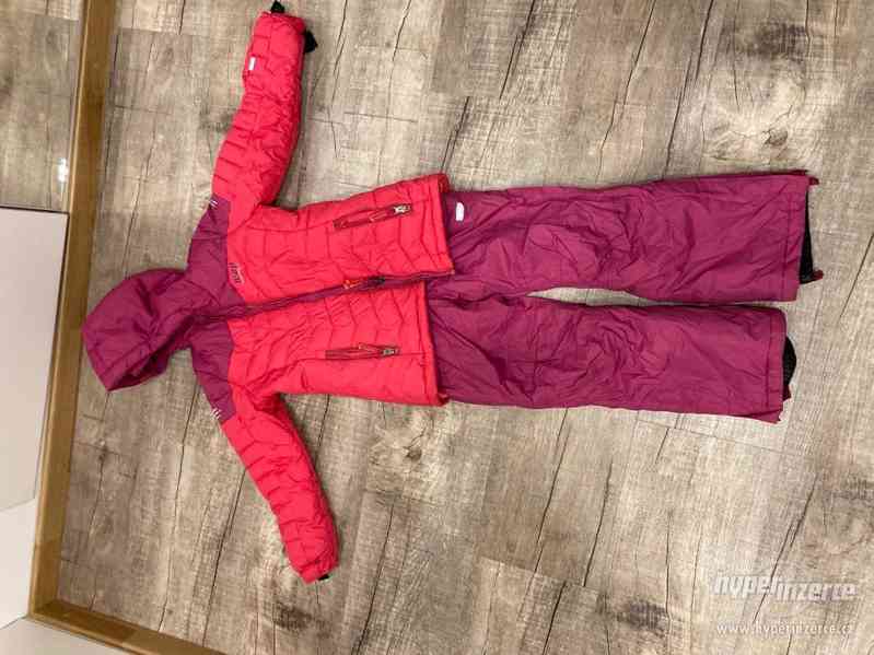 Zimní dívčí bunda na lyže a kalhoty ve.128