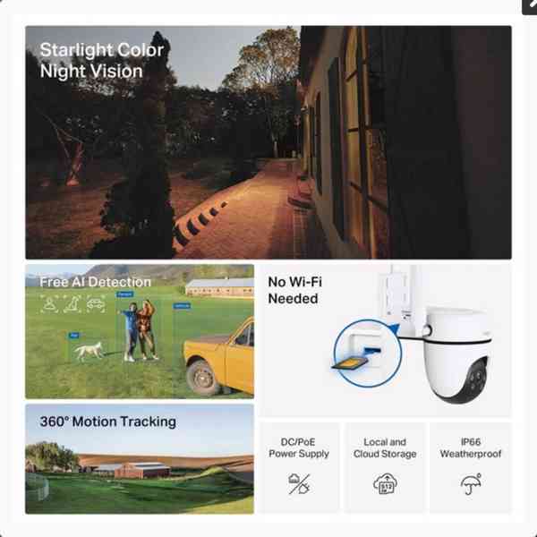 TP-Link Tapo C501GW 4G LTE venkovní Full HD barevná kamera - foto 2