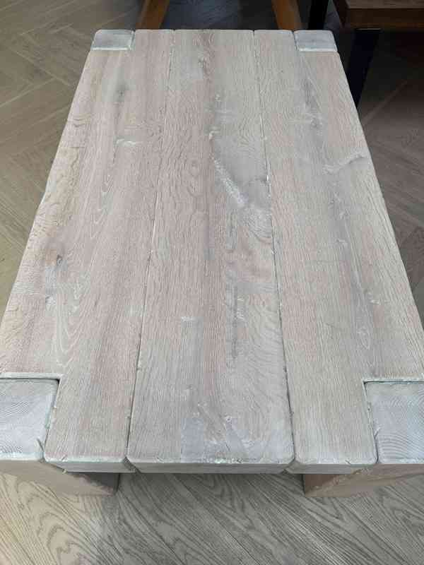 Masivní konferenční dubový stolek - 1200x720 mm - foto 5