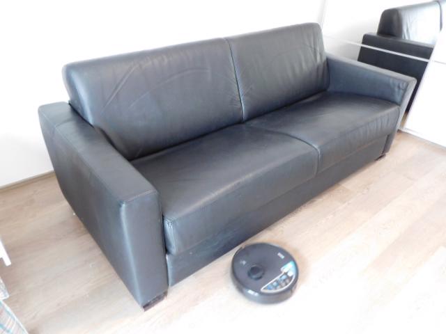 SOFA - PRAVÁ KŮŽE, ROZKLÁDACÍ, PŘI RYCHLÉM JEDNÁNÍ SLEVA  - foto 5