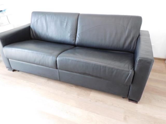 SOFA - PRAVÁ KŮŽE, ROZKLÁDACÍ, PŘI RYCHLÉM JEDNÁNÍ SLEVA  - foto 8