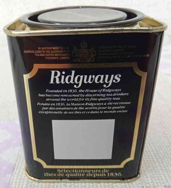 Plechová retro krabička od čaje Ridgways - foto 3