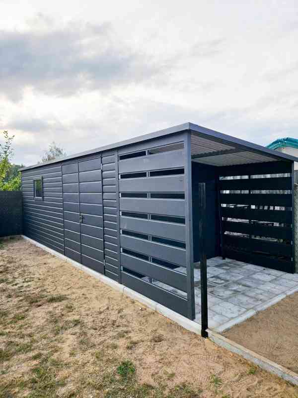 Zahradní domek 6,5x2,5m +  přístřešek 1,5x2,5m -  TS841 - foto 3