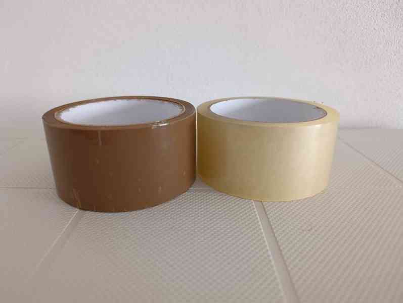Hnědé a průhledné akryl lepící pásky - foto 3