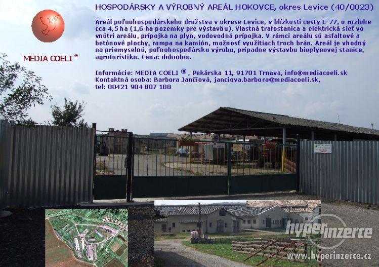 HOSPODÁRSKY A VÝROBNÝ AREÁL HOKOVCE, okres Levice (40/0023) - foto 2