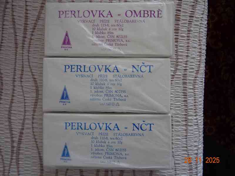 3x 10 klubek VYŠÍVACÍ PŘÍZE - PERLOVKA - foto 8