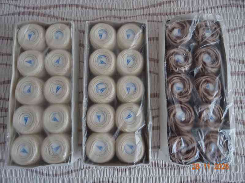 3x 10 klubek VYŠÍVACÍ PŘÍZE - PERLOVKA - foto 2