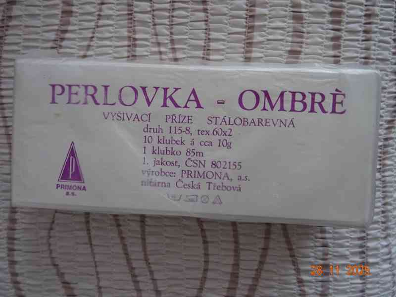 3x 10 klubek VYŠÍVACÍ PŘÍZE - PERLOVKA - foto 7