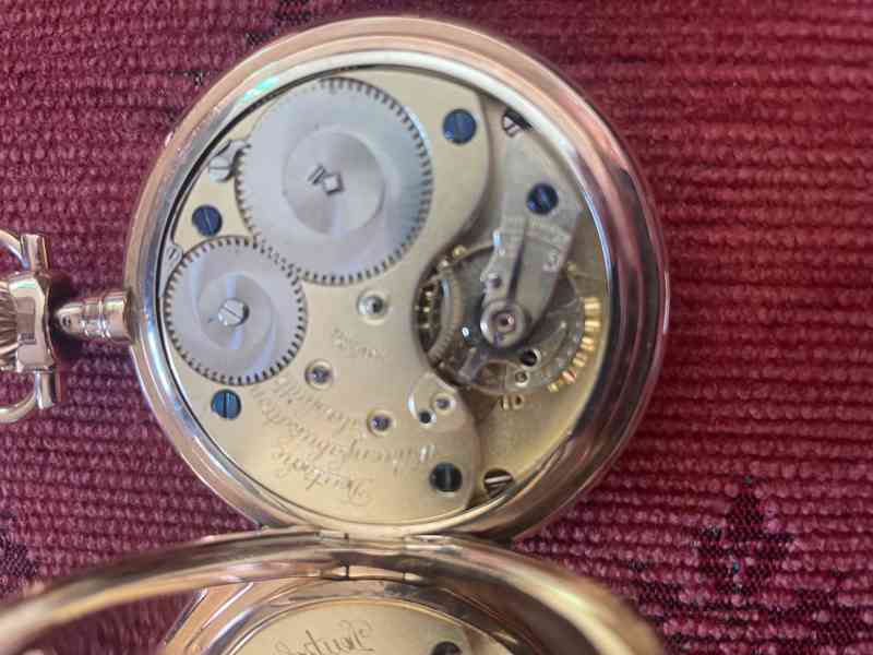 Starožitné zlaté kapesní hodinky - foto 4