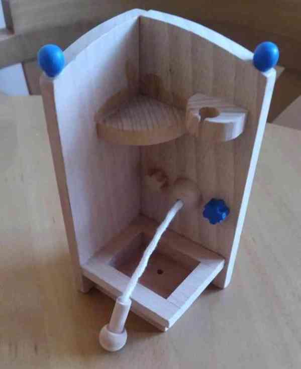 Dřevěná koupelna pro panenky - foto 3
