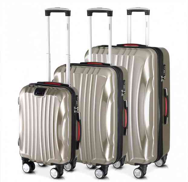 Luxusní sada cestovních zavazadel 3 kusy | zlatá
