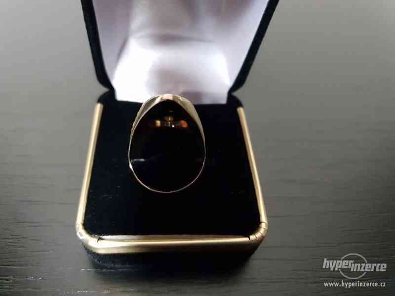zlatý prstýnek dámský váha 585/1000.3.70g nové zlato 14K - foto 3