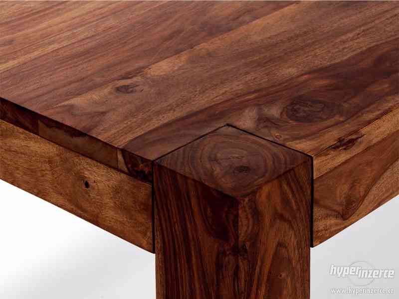 Dřevěný jídelní stůl hnědý, jídelní stůl 160x90 z palisandru - foto 2