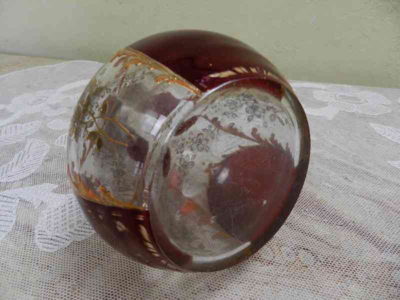 Krásná velmi stará rubínová Váza  - foto 7