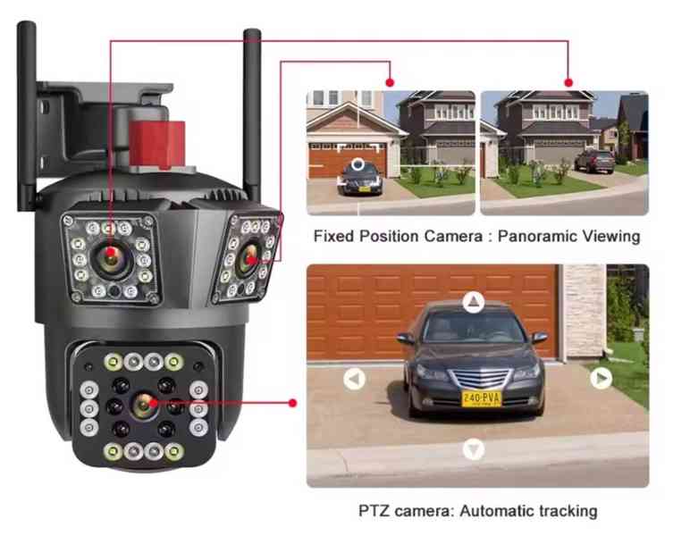 Prodám kameru 12MP (3x4MB) Outdoor WiFi PTZ 8xZoom - foto 2