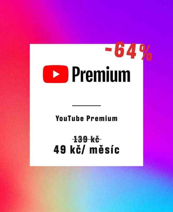 Levné Youtube Premium - foto 1