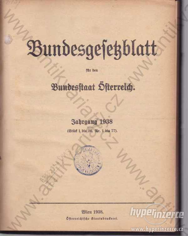 Bundesgefekblatt 1938 - foto 1