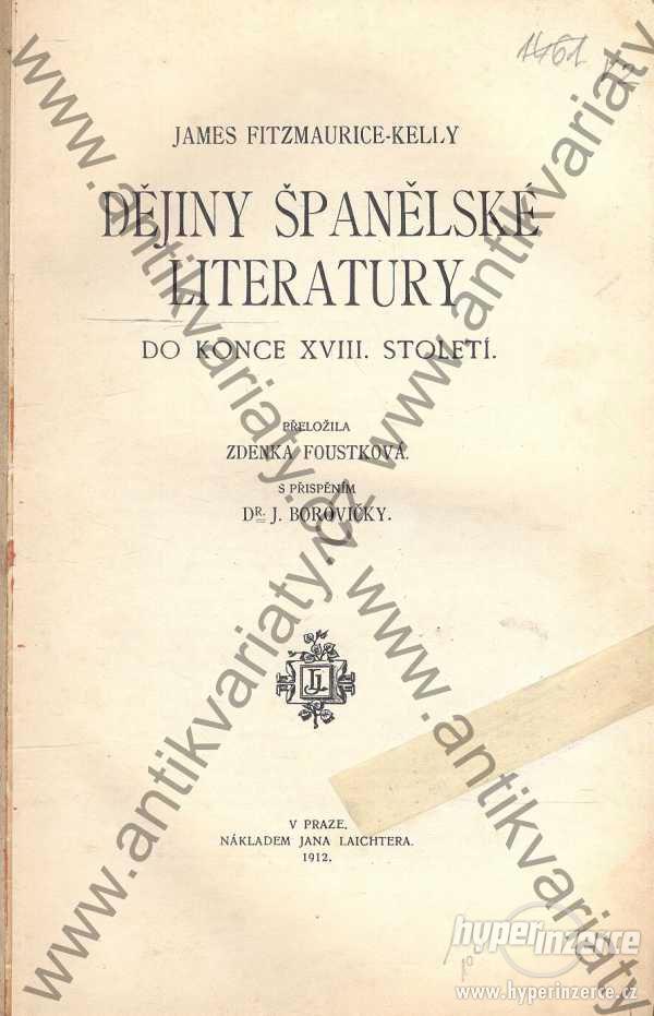 Dějiny španělské literatury - foto 1