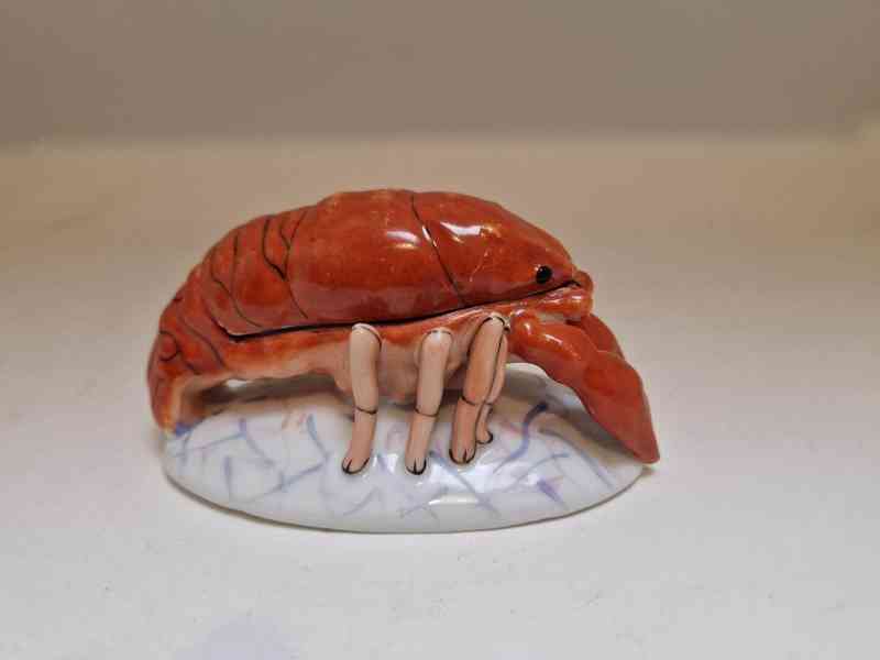 Vzácná porcelánová Dózička Rak Fischer a Mieg Březová - foto 4