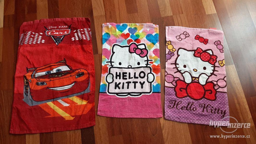 Dětský ručník s Hello kitty nebo cars NOVÝ - foto 1