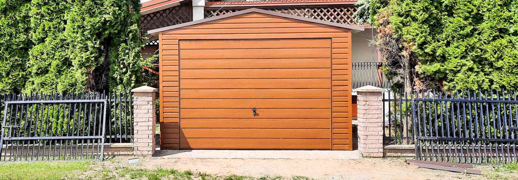 Plechová garáž 3,5x6m sedlová střecha výklopná vrata TS226 - foto 5