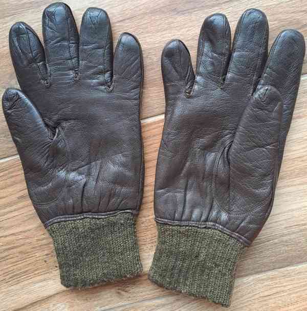 Kožené rukavice hnědé - foto 2