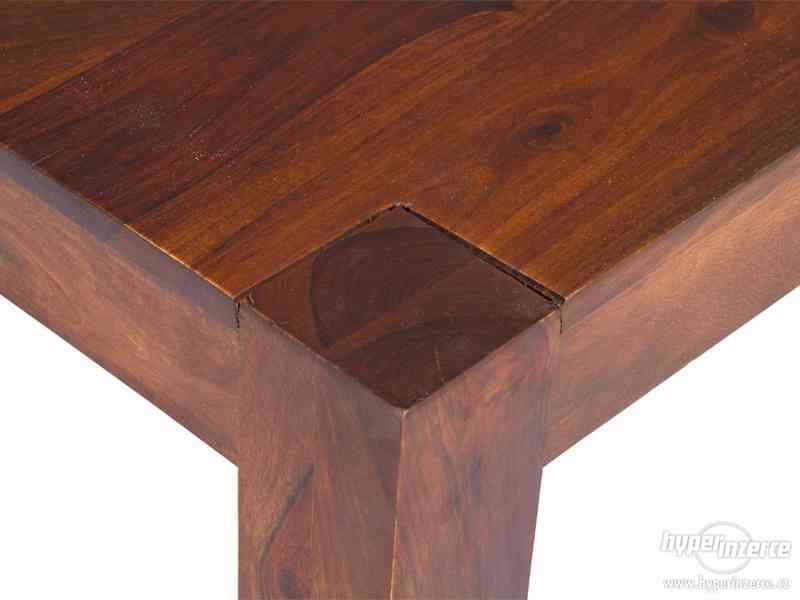 Konferenční stolek hnědý, dřevěný konferenční stolek - foto 2