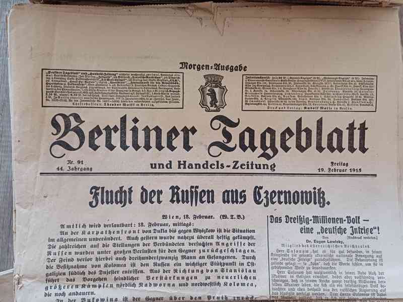 Staré noviny 1914 - 1918 - foto 3