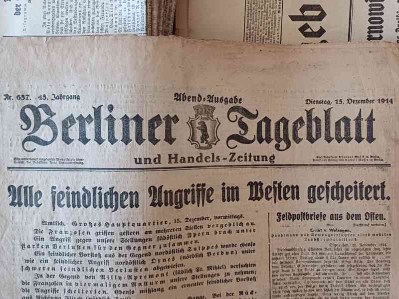 Staré noviny 1914 - 1918 - foto 2