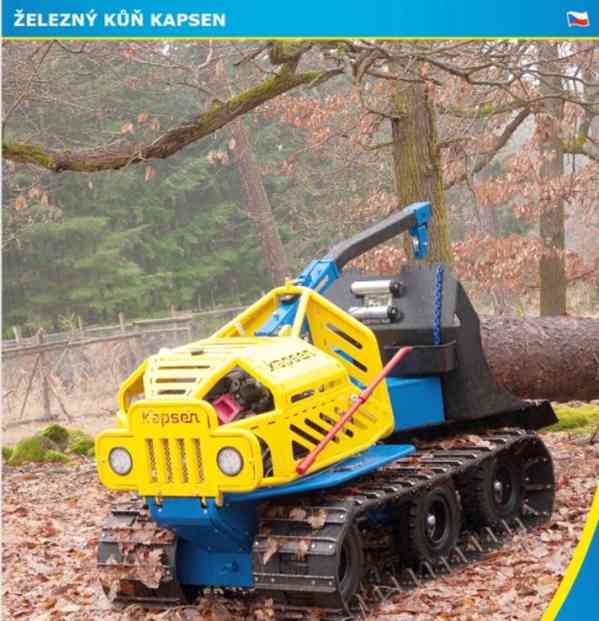 ZÁNOVNÍ železný kůň 23HP 24kN 35m Kapsen vyvážečka dřevo les - foto 2