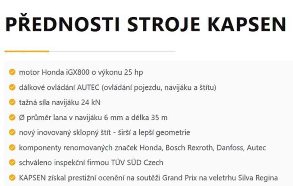 ZÁNOVNÍ železný kůň 23HP 24kN 35m Kapsen vyvážečka dřevo les - foto 11