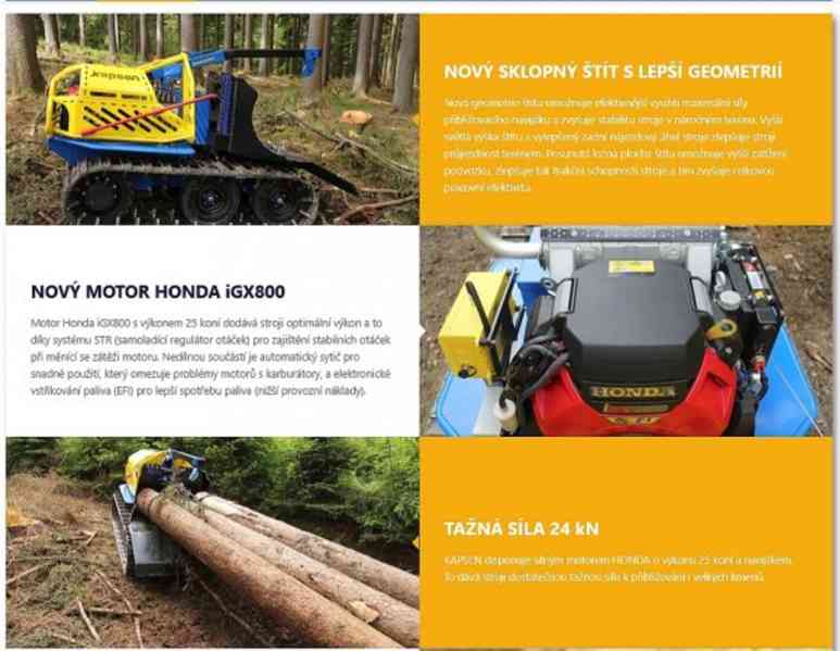 ZÁNOVNÍ železný kůň 23HP 24kN 35m Kapsen vyvážečka dřevo les - foto 13
