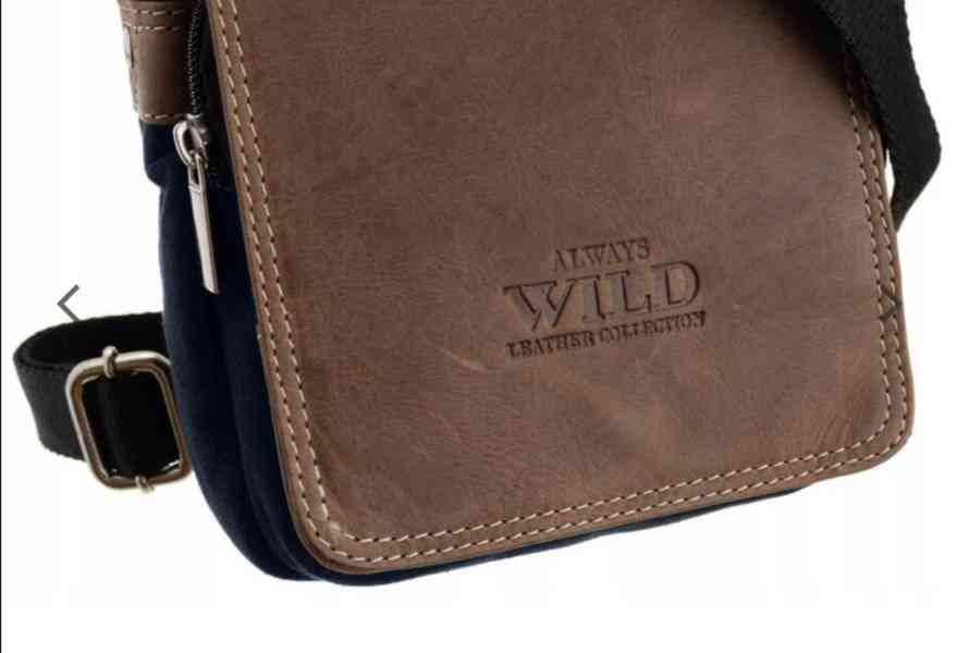 Pánská crossbody kožená taška přes rameno Always Wild modrá  - foto 5