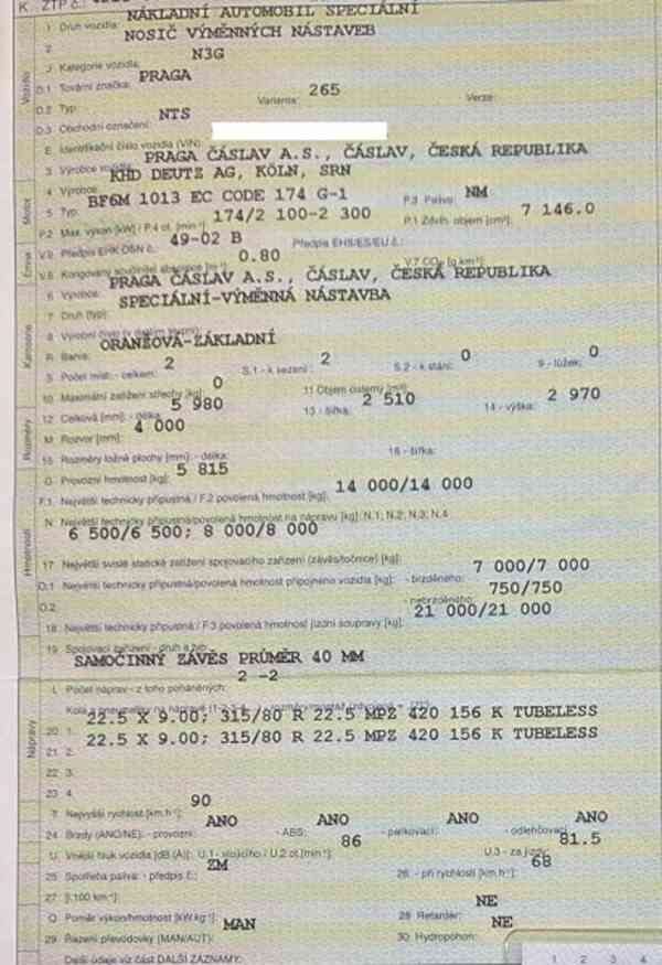 14t sklápěč 4x4 Praga NTS265 komunál sypač radlice - foto 5