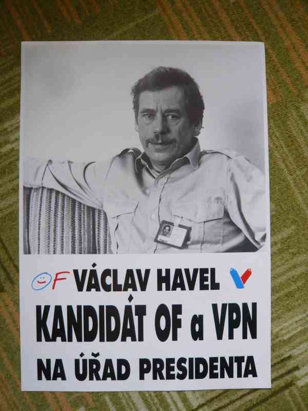  Václav Havel, kandidát na prezidenta, plakát z roku 1990 